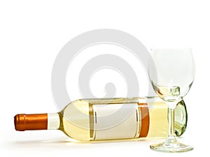 White wine with wineglass