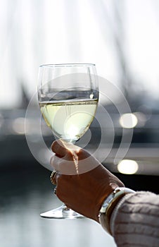 White wineglass, cheers!!