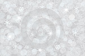 White Winter Bokeh Background