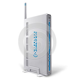 White wireless ADSL router