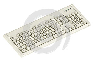 White Wireless Computer Keyboard wireless, 3D rendering