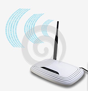 White wireless router
