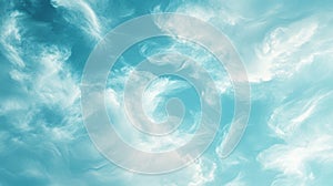 White wispy clouds in a bright blue sky