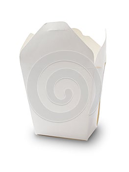 White wok chinese food takeaway box, cut out