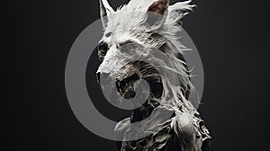 Hyper-detailed White Creature: Realistic Vray Tracing And Epic Fantasy Scenes photo