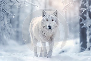 A white wolf. By Generative AI