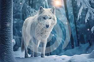 A white wolf. By Generative AI