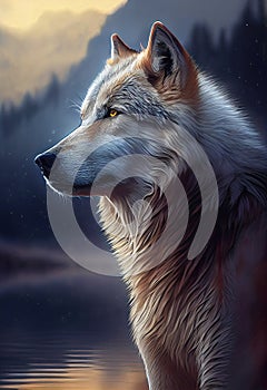 The White Wolf: A Painted Portrait
