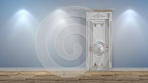 White wood classic Door