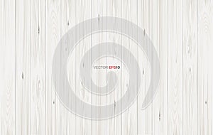 White wood pattern and texture for background. Vector