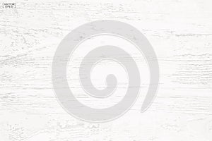 White wood pattern and texture for background. Vector