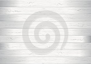 White wood planks texture background vector illustration