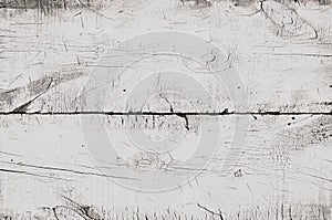 White wood texture, top view of empty wooden table. Close up of colored rustic wall background, texture of old top table, grunge