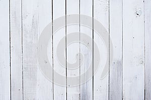 White wooden background, obsolote painted wood texture photo