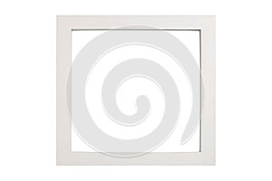 White wooden border photo frame minimalistic modern looking square classic