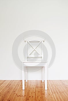 White wooden chair