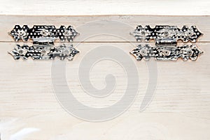 White wooden chest