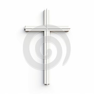 White Wooden Cross For Logos, Posters, And Commercial Banners photo