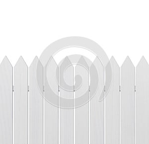 White wooden fence