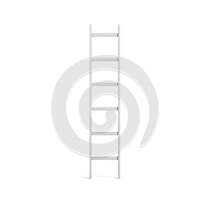 White wooden ladder isolated on white background.