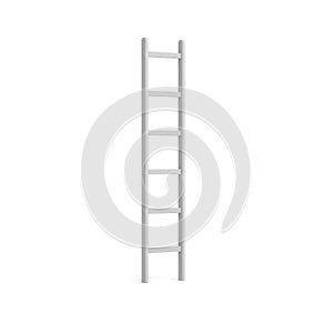 White wooden ladder isolated on white background.