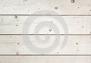 White wooden plank background texture