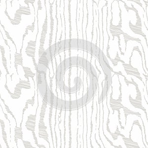 White wooden surface with fibre and grain. Natural lines wood, hand draw hatching texture, seamless vector background