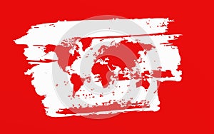 White World trace over red background.