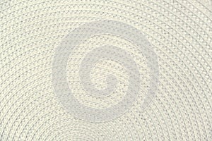White Woven Round Placemat Close Up