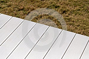 White wpc material composite deck for the construction of terraces