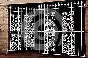 White Wrought Iron decorative gates