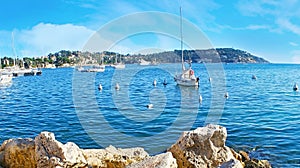 The white yacht in Darse harbor photo