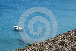 White yacht on the sea