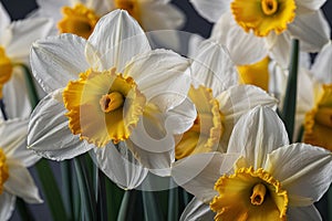 a white and yellow daffodil with a white flower in the middle Unveiling Beauty A Macro Journey
