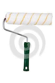 White and yellow paint roller