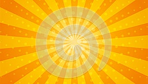 White And Yellow Retro Sunburst Background - Wallpaper Vector Illustration