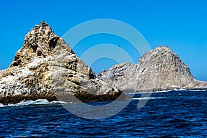 Farallon islands rock in the shape of a troll. photo