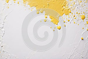 White and yellow textured wall background painted.