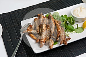 Whitebait with garlic mayonnaise