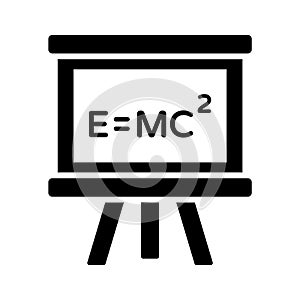 glyph board with physics formula representing classroom mathematics
