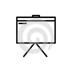 Whiteboard line icon. education symbol. simple design editable. design illustration