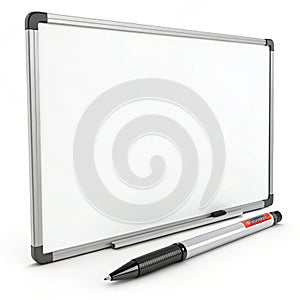 Whiteboard and pointer 3D icon illustration