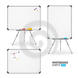 Whiteboard Set. Different View. Vector