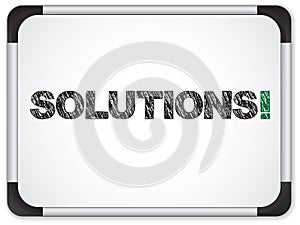 Whiteboard with Solutions Message