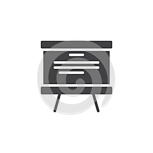 Whiteboard vector icon