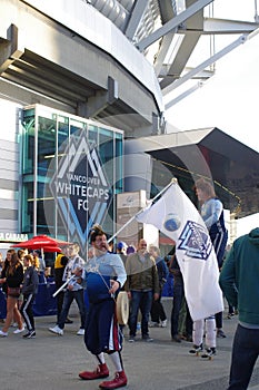 Whitecaps FC supporters in front of BC Stadium