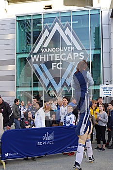 Whitecaps supporters in front of BC Stadium
