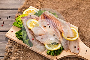 Whitefish Tilapia Fish Raw Fillet