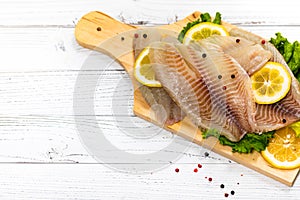 Whitefish Tilapia Fish Raw Fillet