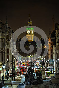 Whitehall, looking to Big Ben London, England, UK